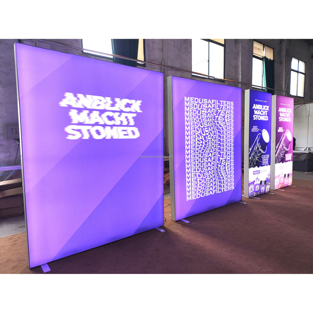 Elite Custom SEG Light Box Modular Frameless Backlit Fabric Signage for Trade Show Exhibition Booth Display Stand