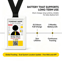 Carte intelligente rechargeable sans fil IOS Android 4 couleurs Elink LOGO Personnalisé OEM ODM Gestion par lots Suivi des employés d'entrepôt