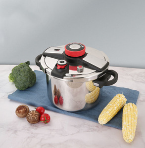 Cuisinière à pression en acier inoxydable avec poignée pliable, cuisinière à pression allemande 6,5/9L, cuisinière à pression multifonction - Product Image 3