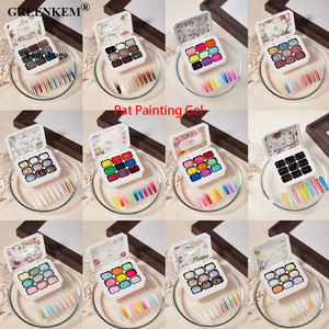 เจลเพ้นท์สีแบบไล่ระดับสีแบบหนาสำหรับทำเล็บแบบมืออาชีพ9ช่อง - Product Image 2