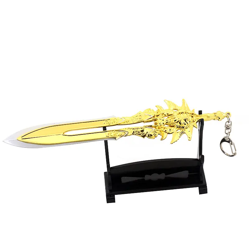 Espada de juguete de Metal de aleación de Zinc, dios de la guerra, Kratos, hoja de Olympus, llaveros de 20cm, 92g