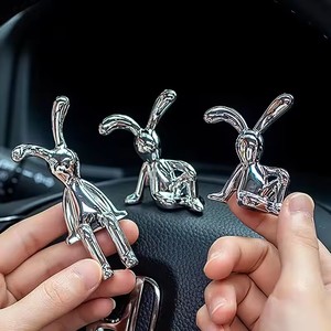 2PC Long-Eared Rabbit Double Statue Cartoon Decoration <strong>Accessories</strong> Living Room <strong>Bedroom</strong> Car Decoration Desktop Decorative Ornamet - Product Image 4
