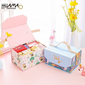 Huamao Printing Cute Animal Print Kids Gift <b>Box</b> Custom Logo Rigid Baby Gift Packaging <b>Box</b> for Birthday & Baby Shower - Product Image 2