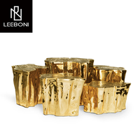 Prix d'usine Tables basses de salon personnalisées et populaires Boca Golden Coffee Style moderne de luxe Golden Designed