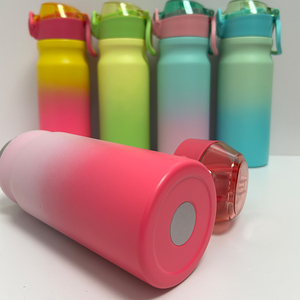 18oz Insulated Stainless Steel Double Wall Water Bottle <b>Straw</b> BPA Free for 12-24hr Thermal Lockable Flip Lid Soft - Product Image 5