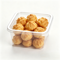 Emballages personnalisés jetables, recyclables, transparents, en plastique PP, pour biscuits, gâteaux, pain, salades, tiramisu, boîtes en plastique pour aliments