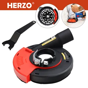 HERZO 5" Grinding Dust Shroud Effective Dust Stop Surface Grinding Sust Cover Plastic Collector