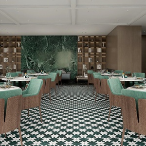 Mosaico de Piedra de 600x1200mm, Serie Verde Oscuro, Textura de Mármol, Azulejos de Cerámica para Piso/Pared, Antideslizantes, Brillantes, <span class=keywords><strong>8</strong></span>.5mm, Lujo - Product Image 2