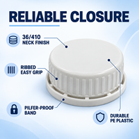 Bouchon de sécurité inviolable 36/410 en plastique PP, taille de port 1,5, pour bouteilles d'huile moteur et de produits chimiques, usage quotidien, vente en gros