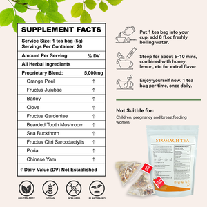 China herbs Factory Direct Schnellster flacher Magen Kräutertee beutel Pflegen Sie Milz und schützen Sie die Nahrungs ergänzung mit Magen funktion - Product Image 6