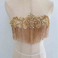 Motif Kristal Emas Modis Berbentuk Bunga 3D dengan Rhinestone, Bebas Nikel, Flatback untuk Dijahit pada Pakaian, Tas, Hadiah Pesta, Dekorasi Gaun.