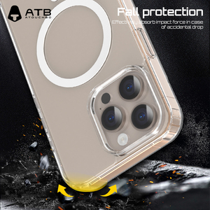 Vendita calda antiurto trasparente TPU trasparente con PC Anti <span class=keywords><strong>giallo</strong></span> <span class=keywords><strong>Cover</strong></span> posteriore magnetica per <span class=keywords><strong>iPhone</strong></span> 17 Pro Max custodia per cellulare - Product Image 3