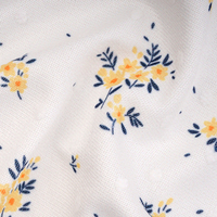 Tissu imprimé à pois suisses, brodé et découpé, motif tissé chaud, pour combinaison de bébé