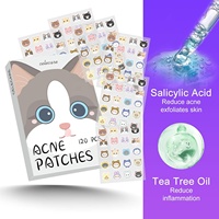 Patchs anti-acné Celecare adhésifs, imperméables, jetables, motif dessin animé mignon, design chat, en stock et prêts à être expédiés
