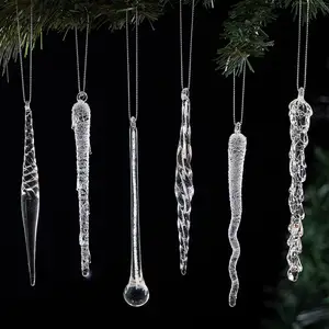 Customized Glass Handmade Ice Bar Jewelry Tree Decorations Hanging Decoration For Holiday Display