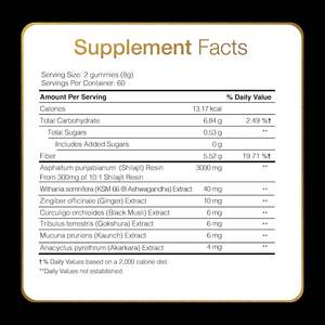 US Warehouse Stock Dropship Pure Himalaya Shilajit Gummies Gold | Zonder toegevoegde suiker | Ashwagandha, Gokshura |   Fulvinezuur & 85+ - Product Image 2