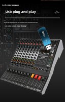 VOXFULL Vente en gros de LN-8 de mixage de scène de qualité OEM Effets numériques stéréo 256 DSP Enregistrement USB Équipement de sonorisation audio