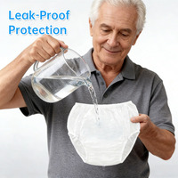 Matte Transparente TPU Wiederverwendbare Knopfverschluss-Erwachsenen-Plastikunterhose Wasserdichte Waschbare Erwachsenen-Stoffwindeln für Inkontinenzschutz