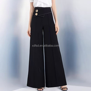 Pantalones de Traje para Mujer, Estilo Europeo y Americano, Cintura Alta, con Cintas Decorativas, Pantalones Casuales de Moda Urbana, Fabricante - Product Image 1