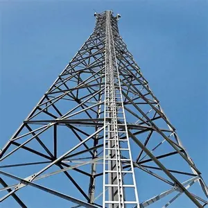 Mendukung Telekomunikasi 60M 40 Meter Bingkai Desain Tiang Stasiun Pangkalan Microwave Wifi Antena Menara Baja Sudut Kisi