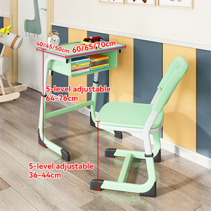 Chaises et tables de classe à faible MOQ, bureau d'étude pour étudiants, ensemble bureau et chaise d'école - Product Image 3