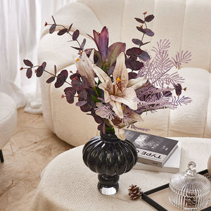 <span class=keywords><strong>Composizioni</strong></span> Floreali Realistiche con Foglie <span class=keywords><strong>di</strong></span> Eucalipto, Piante Artificiali Sensibili, Vaso con Fiori Artificiali per Decorazioni Moderne <span class=keywords><strong>di</strong></span> Hotel e Tavoli - Product Image 5