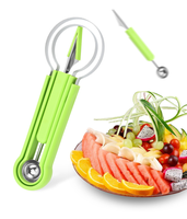 LOVFE 3 in 1 Fruit Bal Carving Mes Kiwi Fruit Scoop Meloen Graver Fruitpot Aardappelpuree Baller Keuken Gereedschap