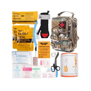 IFAK Molle Kits médicos de emergência para traumatologia Kit de primeiros socorros tático com torniquete e vedação torácica Bandagem Israel