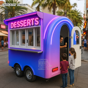 Cart BBQ Fiberglass Aluminum Towable Food Trailer Mobile Food Truck for Fried Chicken Beer Snack Chips - Product Image 4