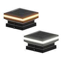 Nouvelle conception, lampe à pilier LED à 2 modes, lampadaire solaire, éclairage solaire pour poteaux dans la décoration de jardin, lampadaires solaires
