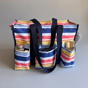 Kustom Polyester tas <span class=keywords><strong>Tote</strong></span> untuk pantai Multi saku <span class=keywords><strong>Tote</strong></span> <span class=keywords><strong>Bag</strong></span> Logo Zip Top mengatur utilitas <span class=keywords><strong>Tote</strong></span> <span class=keywords><strong>Bag</strong></span> dengan kantong - Product Image 4