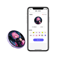 Badge électronique Beambox 2025, badge dynamique intelligent avec affichage vidéo GIF pour accessoires de cosplay, articles d'anime, soutien des fans