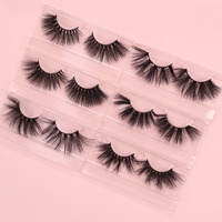 Vendeur de vrais cils 25mm, meilleurs faux cils 5d, étiquette privée, cils de vison 3d avec boîte d'emballage personnalisée