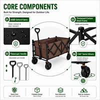 Chariot de camping pliable sur mesure NF-833Factory, chariot utilitaire 360° °   Chariot à roues pivotantes pour charges lourdes, voyage en plein air, camping