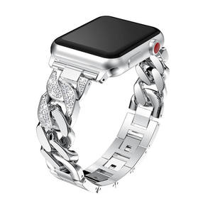 Crested — <span class=keywords><strong>Bracelet</strong></span> de luxe en métal pour montre <span class=keywords><strong>Apple</strong></span>, iWatch série 7/6/5/4/3/2/1, en acier inoxydable - Product Image 3