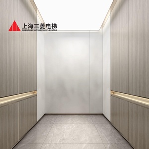 Ascenseur de luxe Mitsubishi avec commande AC et décoration miroir gravé pour villas et hôtels – Prix compétitif - Product Image 6