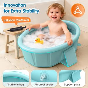 Inflatable Baby Pool Float <b>Foldable</b> Infant Swimming Pool Portable Kids <b>Bath</b> Tub for Indoor Outdoor Summer - Product Image 3