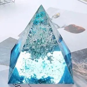 Molde de resina epóxi criativo de cristal, faça você mesmo pirâmide para decoração de mesa doméstica