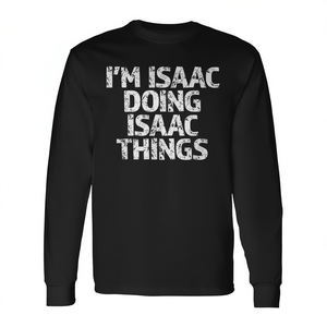 T-shirt à manches longues I'm Isaac Doing Isaac Things - Product Image 2