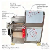 Nouvelle machine à filtrer la viande, séparateur d'arêtes de poisson, extracteur de poisson, acier inoxydable 304, garantie 1 an