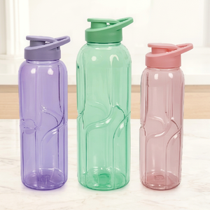 Gourde en plastique 2,0 L de couleur unie avec bouchon push-pull, compatible eau bouillante, écologique, avec corde pour sports de plein air, camping et excursions - Product Image 1