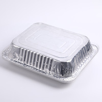 Vente en gros Ménage Jetable Grand Plat de Cuisson en Aluminium Couvercle Ovale Alimentaire Poulet Rôti BBQ Récipients en Plastique PE