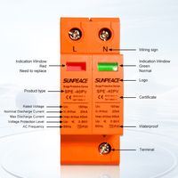 Dispositif de protection contre les surtensions 500V 600V 800V 20kA 40kA 3 p triphasé T2 DC parafoudre SPD dispositifs de protection contre les surtensions