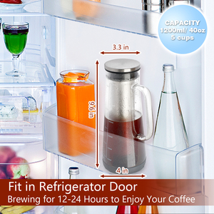 <span class=keywords><strong>Carafe</strong></span> à eau en verre transparent moderne avec poignée et base antidérapante en silicone, <span class=keywords><strong>carafe</strong></span> à jus en verre borosilicate de haute qualité pour la cuisine - Product Image 4