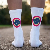 Chaussettes de course personnalisées à séchage rapide, chaussettes de sport athlétiques professionnelles pour marathon, chaussettes de compression pour hommes, chaussettes de cyclisme performantes