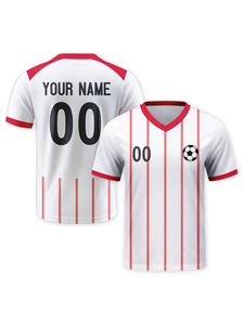 Camisetas de Fútbol Personalizadas para Equipos, Impresión por Transferencia de Calor de Alta Calidad, 100% Poliéster de Secado Rápido, Camisetas de Fútbol para Hombre con Nombre del Jugador - Product Image 2