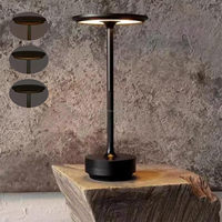 Vente chaude Moderne Rétro LED Lampe De Table pour Restaurant Décor Tactile Contrôle USB Rechargeable Dimmable DC Alimentation