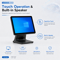 Terminal POS Desktop Layar Sentuh 19 Inci dengan Speaker Terintegrasi untuk Kasir di Supermarket, Restoran, dan Toko Retail