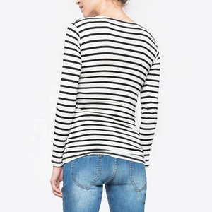 OEM logo personnalisé femmes décontracté hauts d'allaitement doux confort alimentation <span class=keywords><strong>chemise</strong></span> <span class=keywords><strong>grossesse</strong></span> à manches longues hauts maternité allaitement t-shirt - Product Image 6