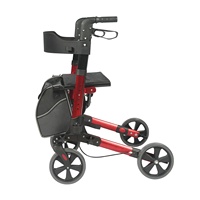 Andador ligero plegable de aluminio de estilo europeo para adultos con cable de freno para deshabilitar TRA01